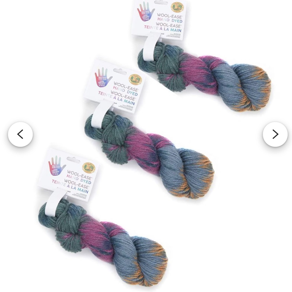 Lion Brand Hand Dyed Yarns Woolā Ease Yarn Color Milky Way bundle of 3